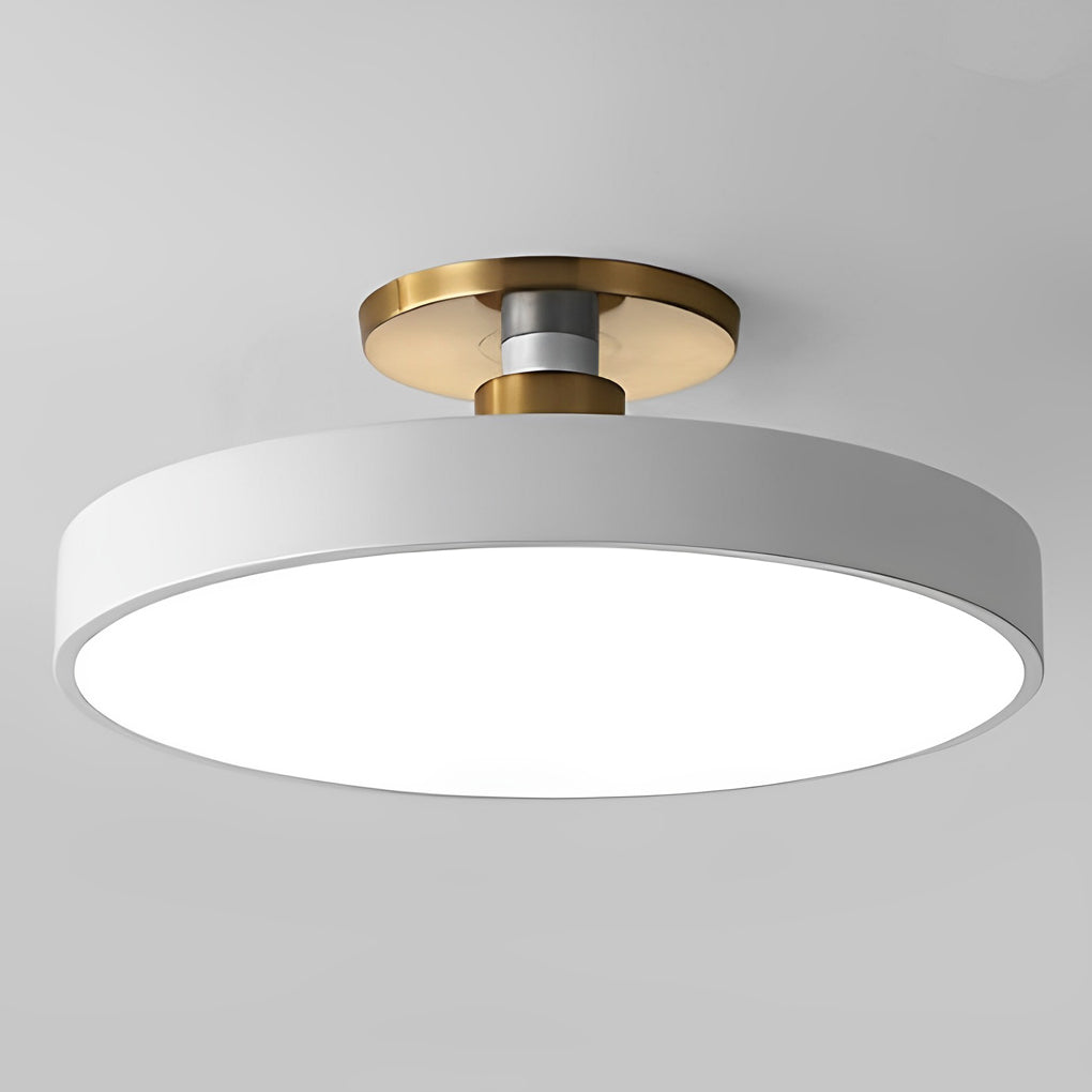 Modern Circular LED Semi-Flush Mount Ceiling Light