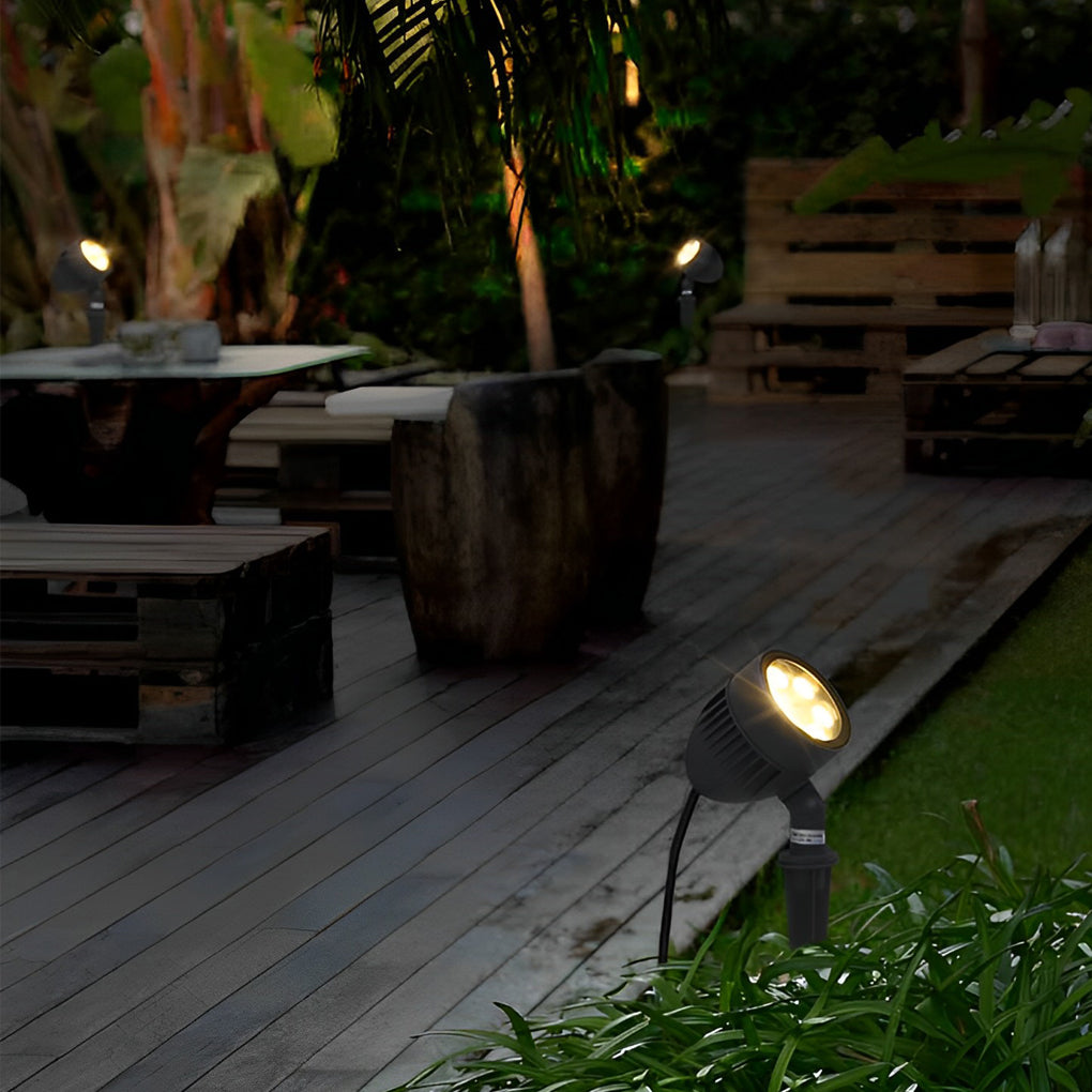 Adjustable Black Aluminum LED Outdoor Spotlight Waterproof IP65