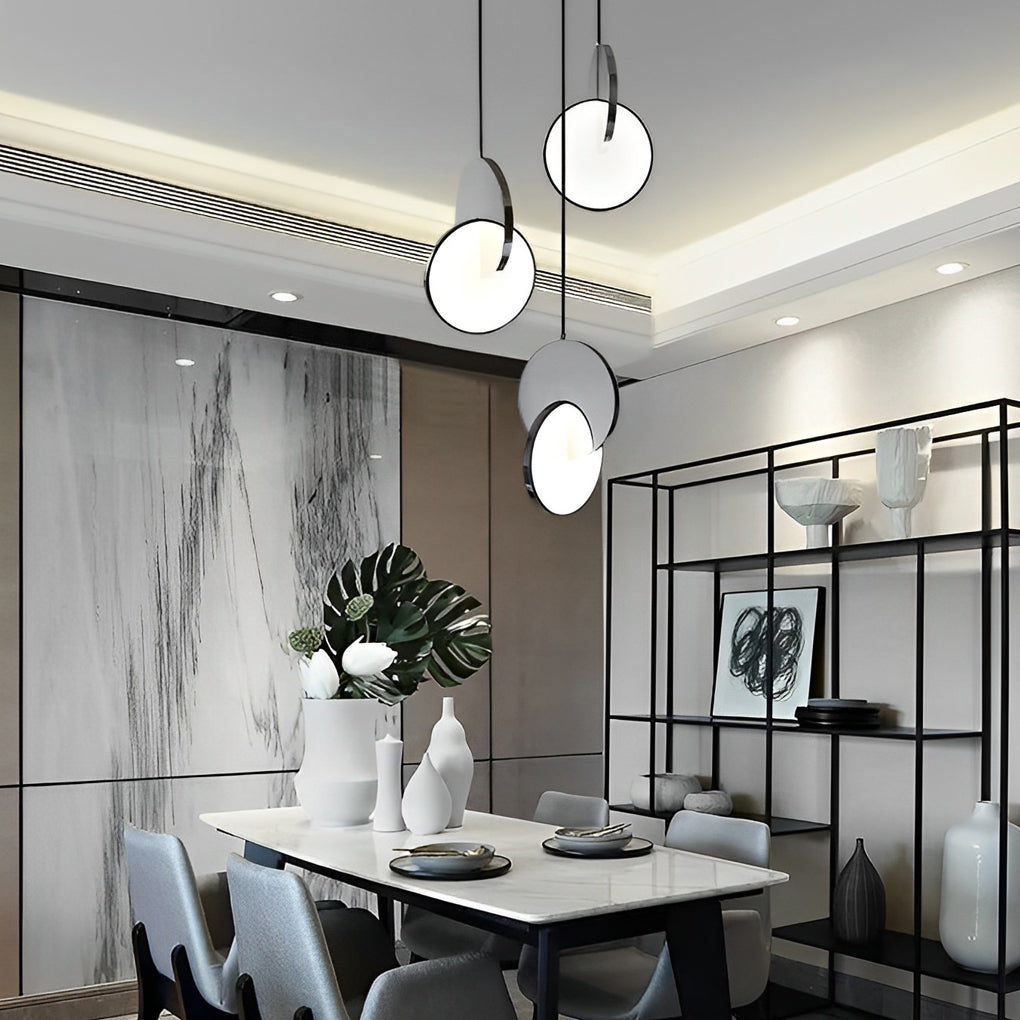 Modern Round Stainless Steel LED Acrylic Pendant Light
