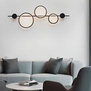 Modern Circular LED Wall Sconce with Artistic Strip Design