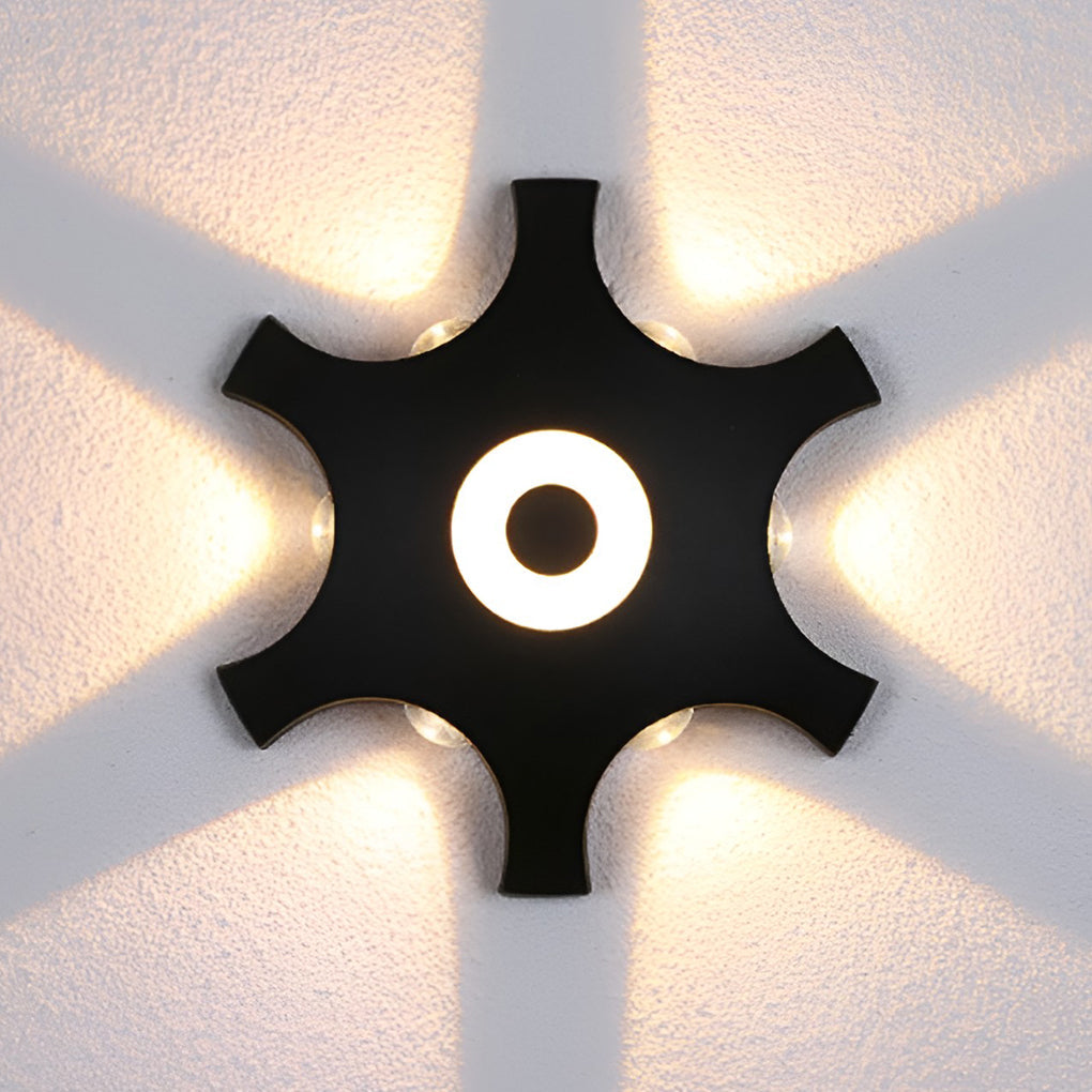 Flower Shaped LED Waterproof Outdoor Wall Sconce Aluminum