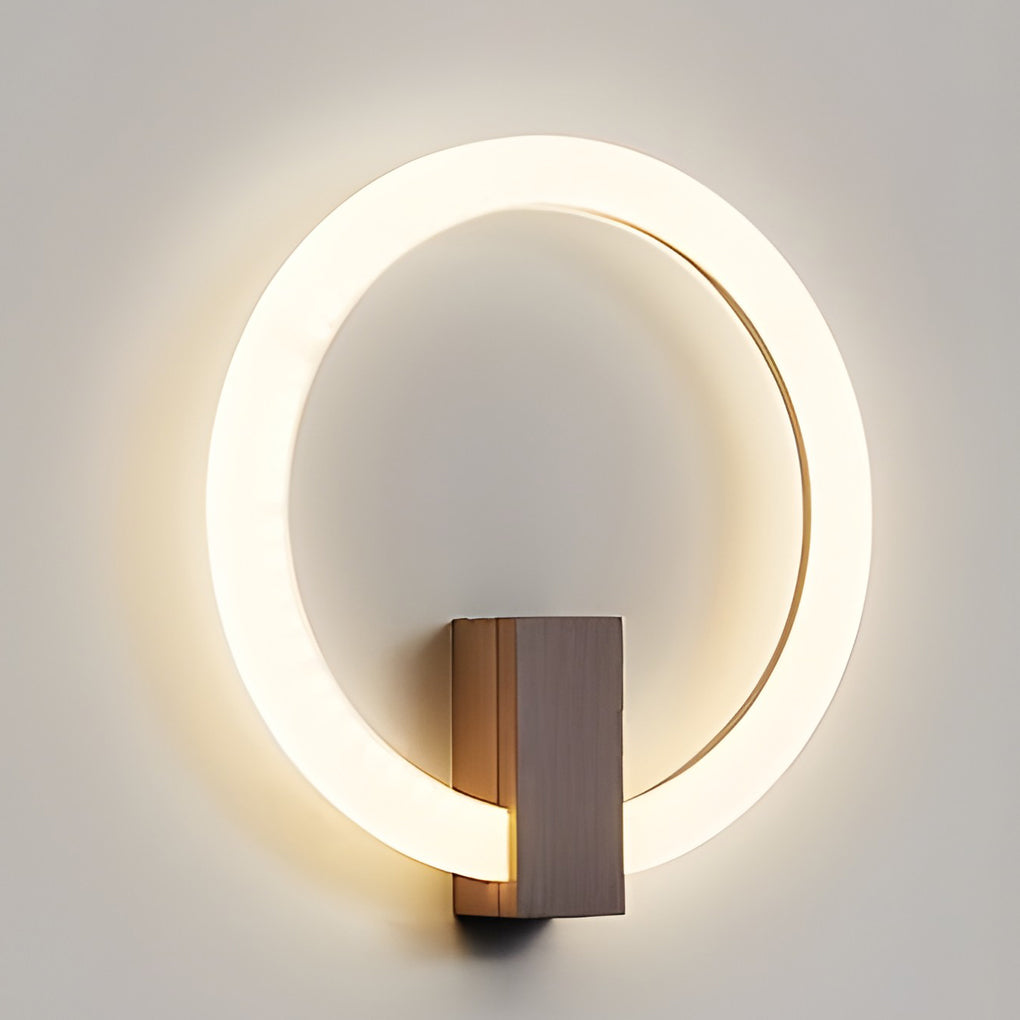 Modern Dimmable LED Circle Wall Sconce with Remote Control