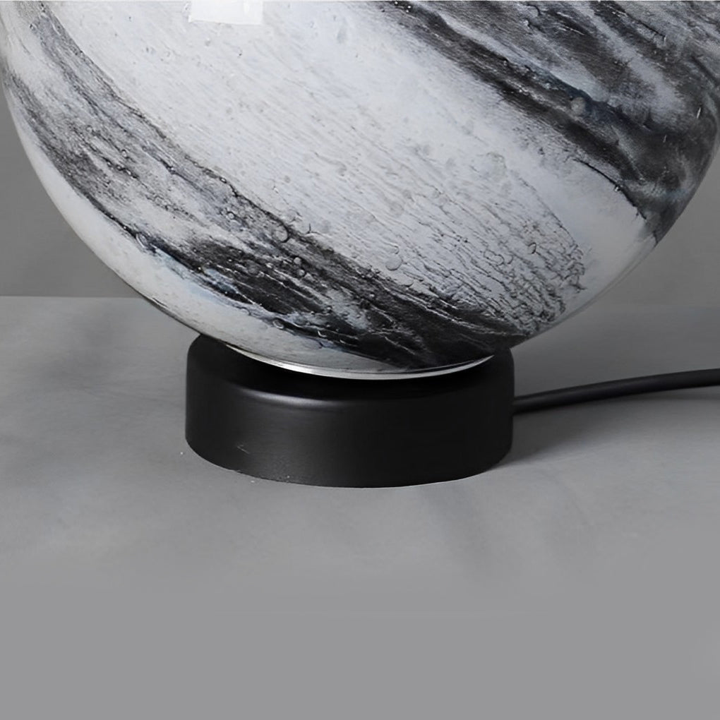 Modern Glass Sphere Outdoor Post Light | Waterproof Fence Lighting