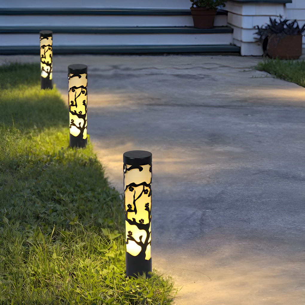 Black Wintersweet Pathway Lights - Modern Outdoor Landscape Lighting