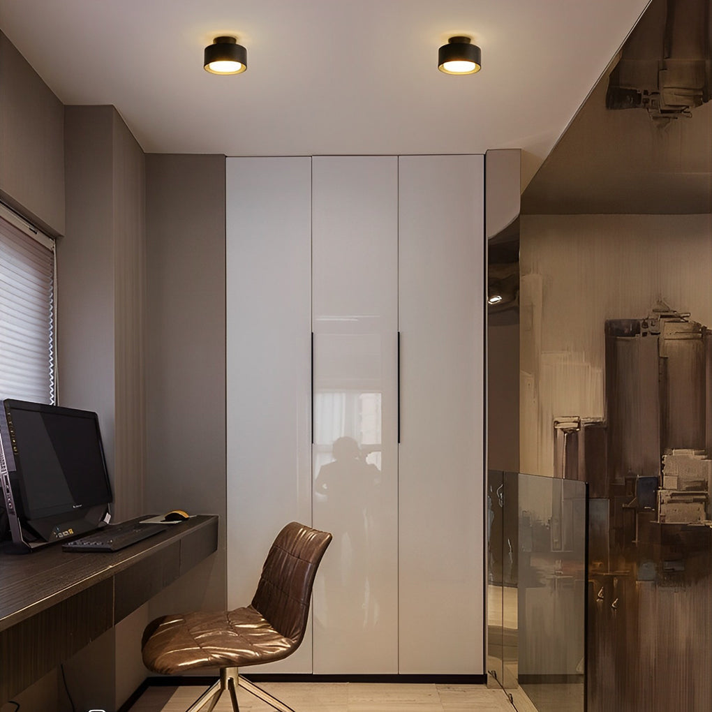 Modern Round Aluminum LED Flush Mount Ceiling Light