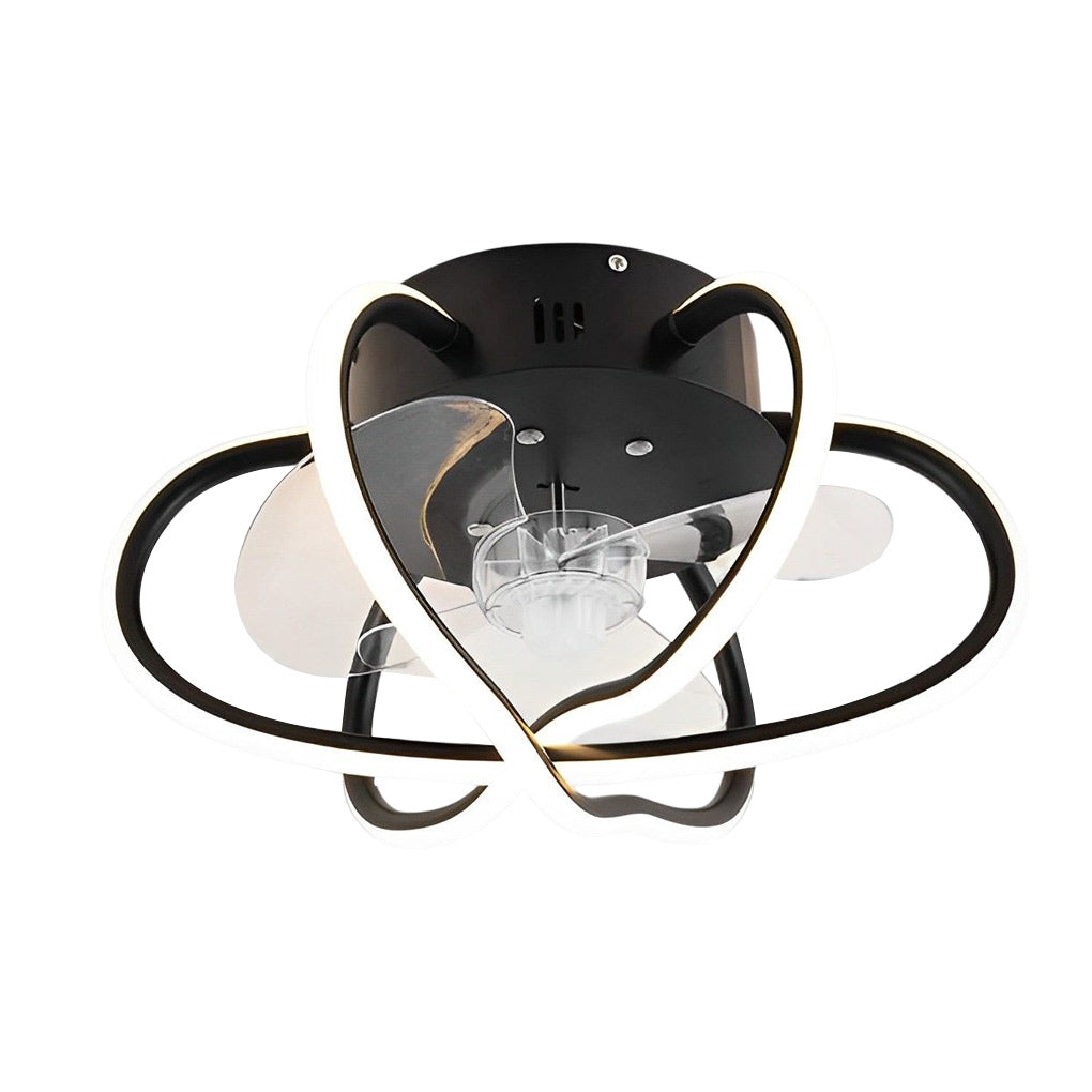 Flower Cage Dimmable Bladeless Ceiling Fan Light with LED