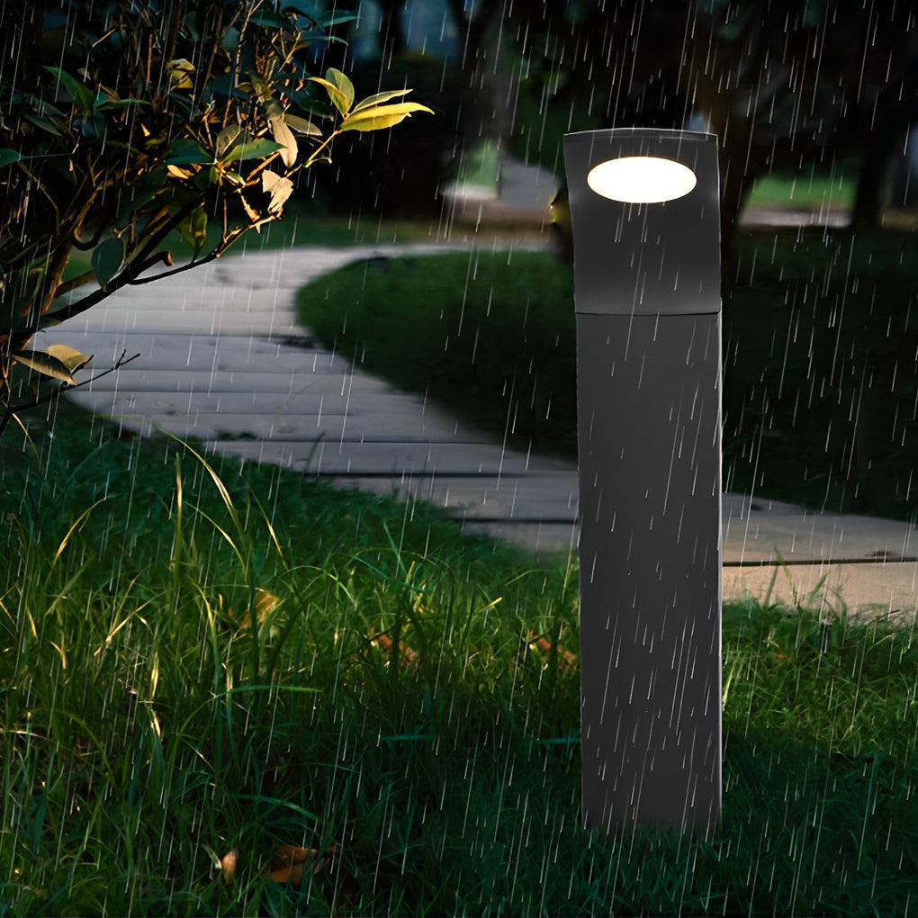 Modern Curved Head COB LED Pathway Lights - Aluminum
