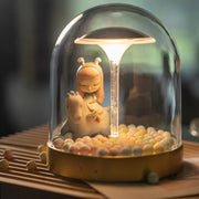 Glass Dome LED Table Lamp with USB Charging & Touch Dimming