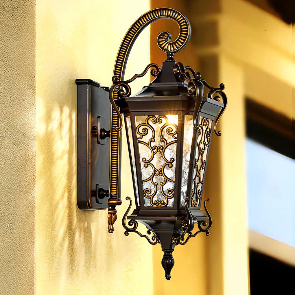 Modern Retro Outdoor Wall Lamp Waterproof Aluminum & Glass