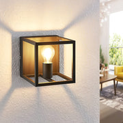 Modern Square Frame Industrial Wall Sconce | Iron Finish