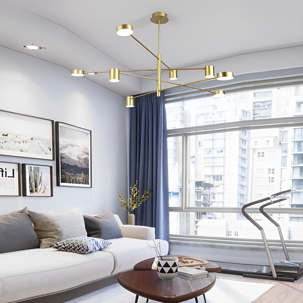 Nordic Geometric Pendant Light - Metal & Acrylic LED Chandelier