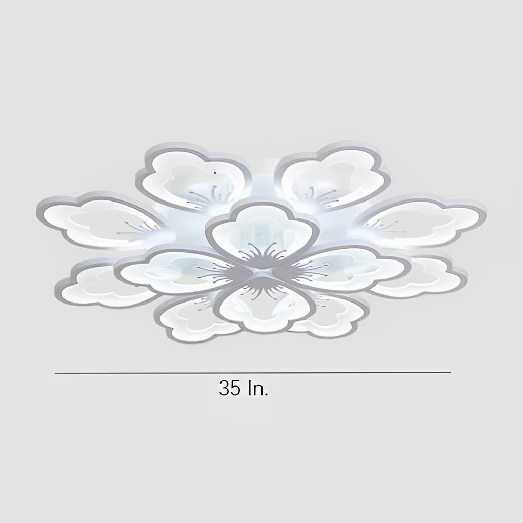 Flower Shaped Dimmable LED Flush Mount Ceiling Light