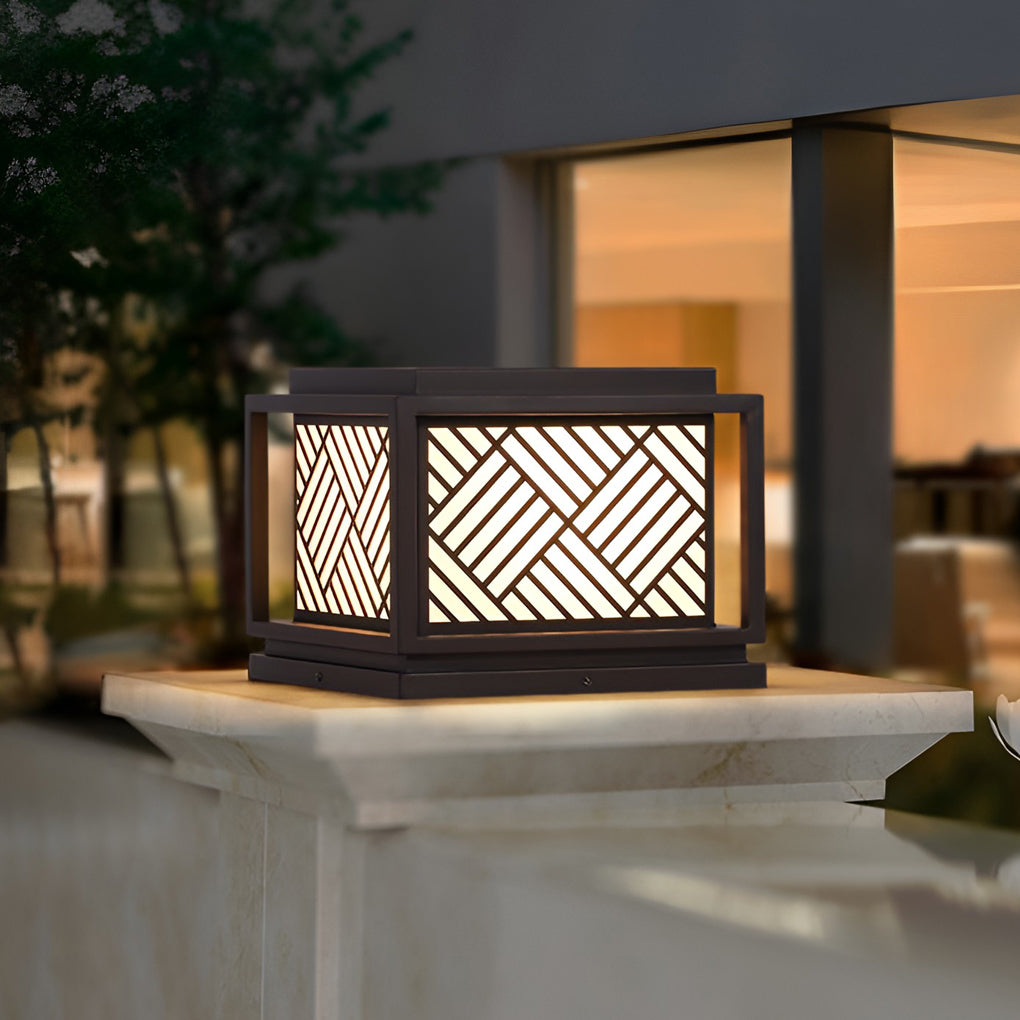 Modern Solar LED Outdoor Post Cap Light - Waterproof Pillar Lamp