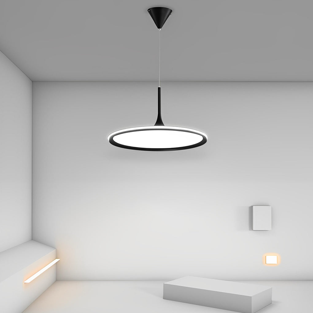 Ultra Thin LED Pendant Light - Modern Minimalist Round Ceiling Lamp