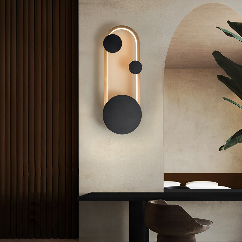 Modern LED Wall Sconce with Three-Step Dimming | Round & Oval