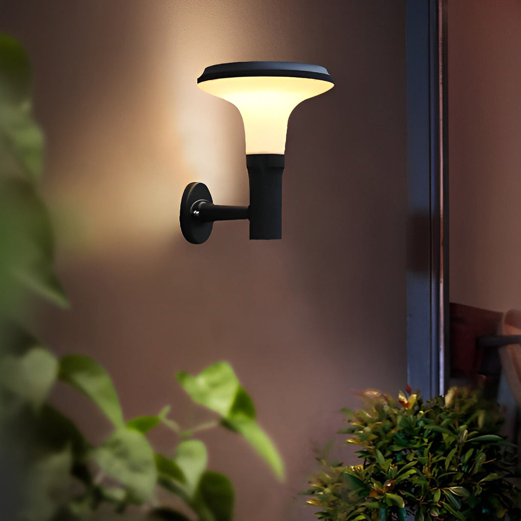Solar Flower Wall Sconce - Modern Black Aluminum Outdoor Lighting