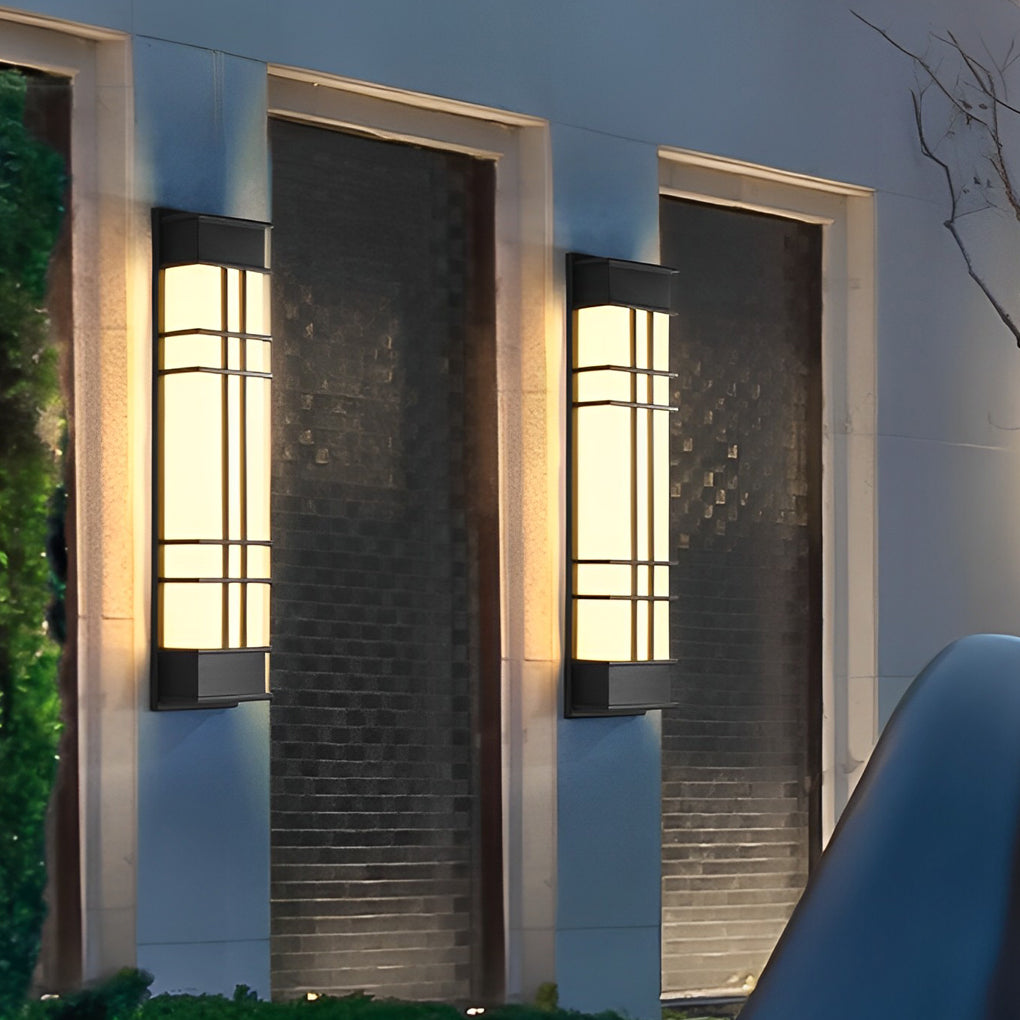 Industrial Black LED Outdoor Wall Lamp | Waterproof Galvanized Steel