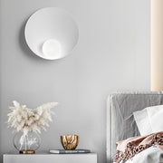 Modern Nordic White Resin Glass Round Wall Sconce