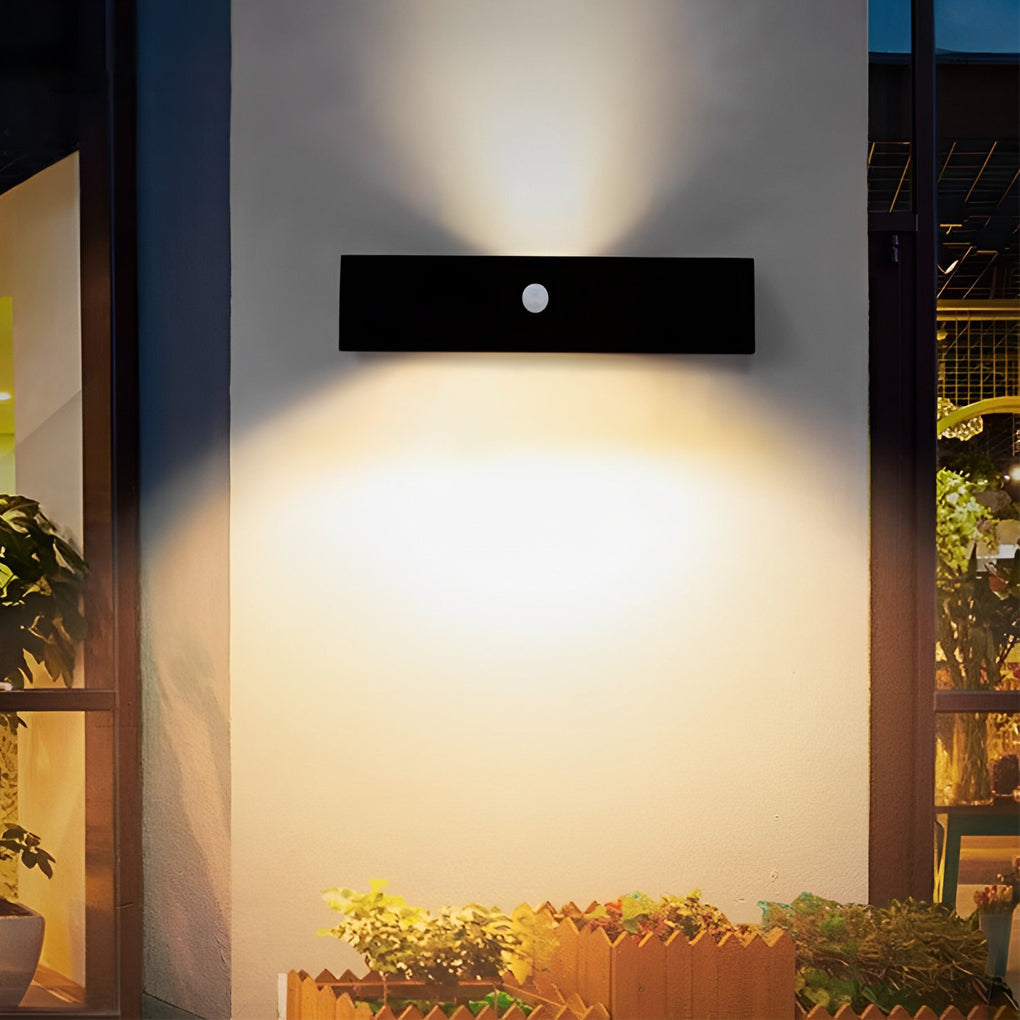 Solar Motion Sensor Up Down Wall Light Outdoor Waterproof