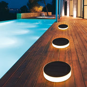 Solar LED Ground Lights Modern Waterproof Disk Landscape Lighting