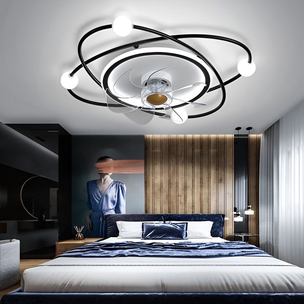 Modern LED Ceiling Fan Light with Remote Dimming - 22 Inch