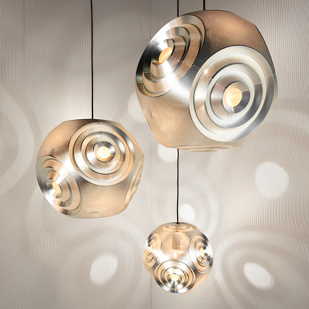 Irregular Circular Stainless Steel Pendant Light