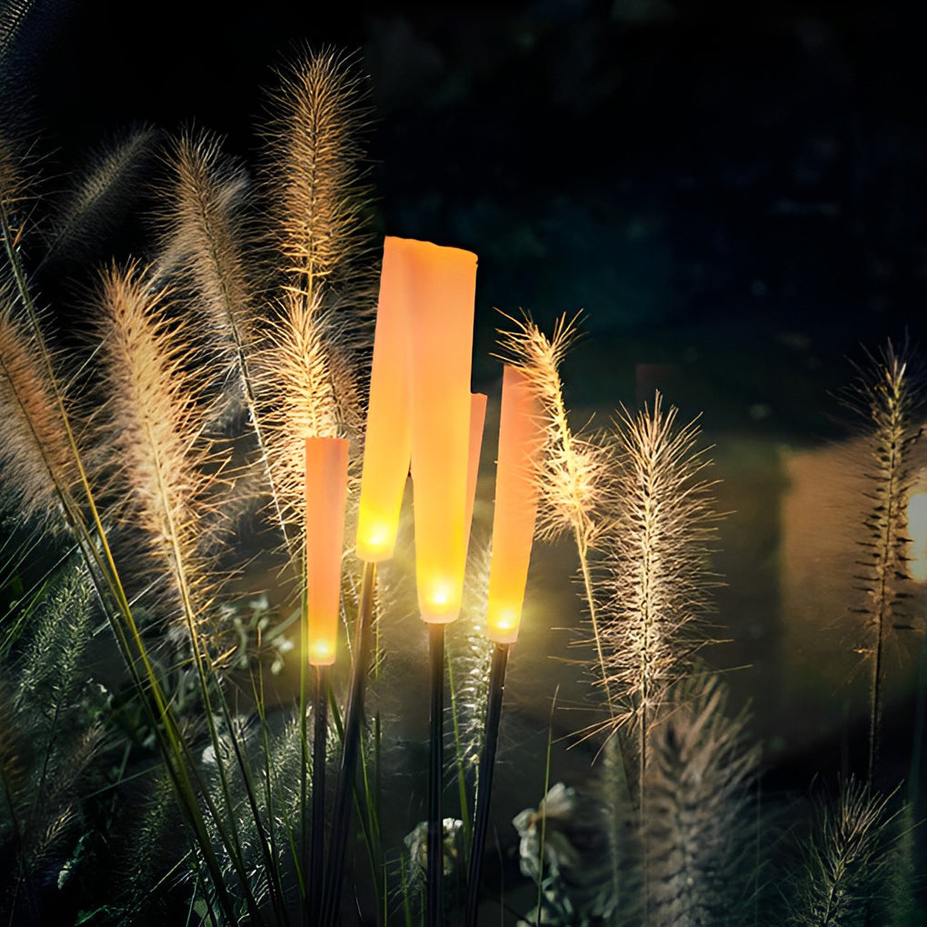 Modern Reed Acrylic Outdoor Lawn Lights Set of 10 Waterproof