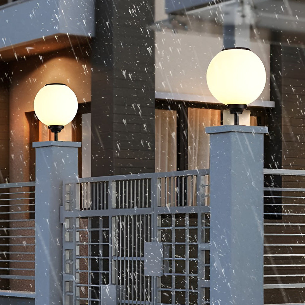 Solar LED Outdoor Post Cap Light with 3-Step Dimming - Waterproof