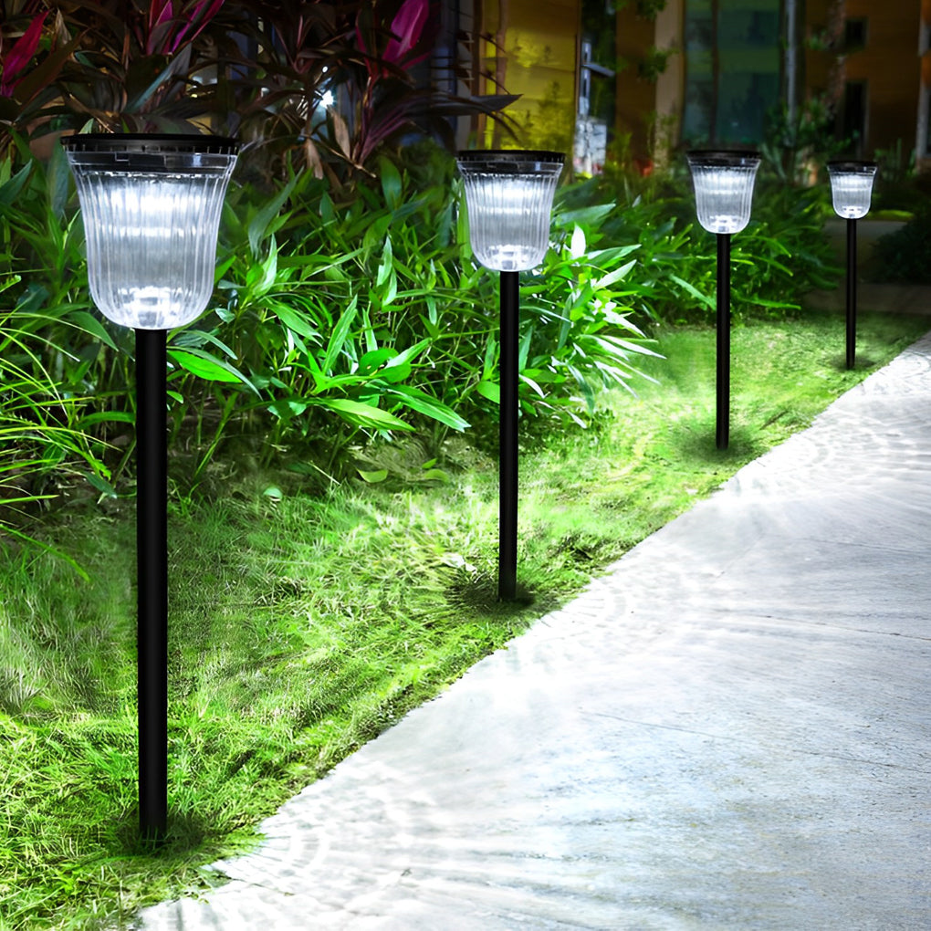 Solar Motion Sensor Lawn Lights Set of 2 - Waterproof LED Outdoor