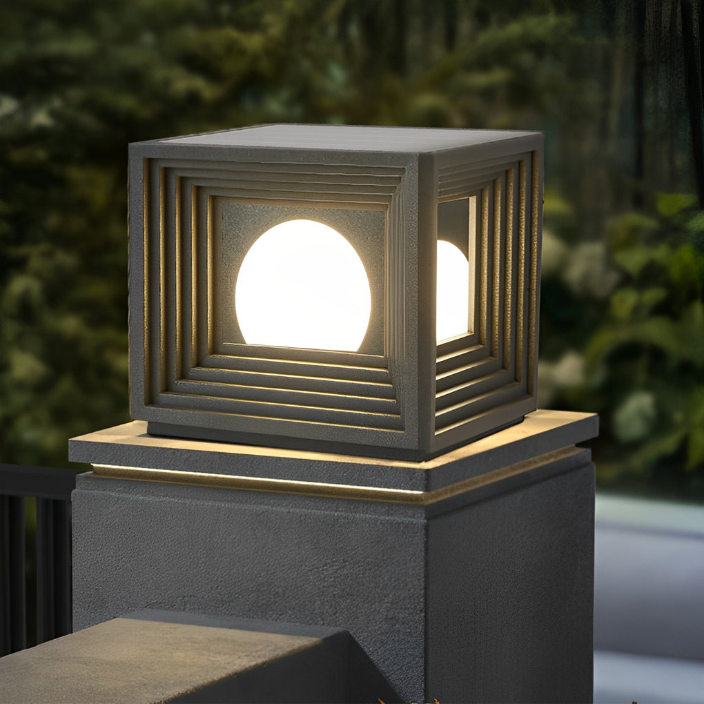Modern Solar Fence Post Light | Waterproof LED Outdoor Pillar Lamp