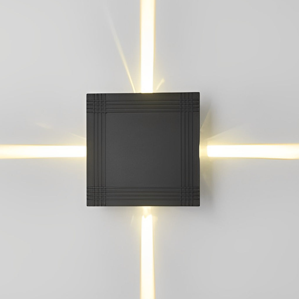 12W Cross Star LED Outdoor Wall Light - Waterproof Modern Design