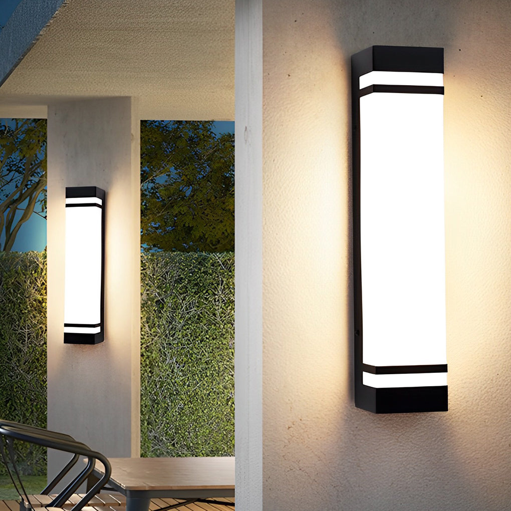 Modern Waterproof LED Outdoor Wall Light - Black Stainless Steel
