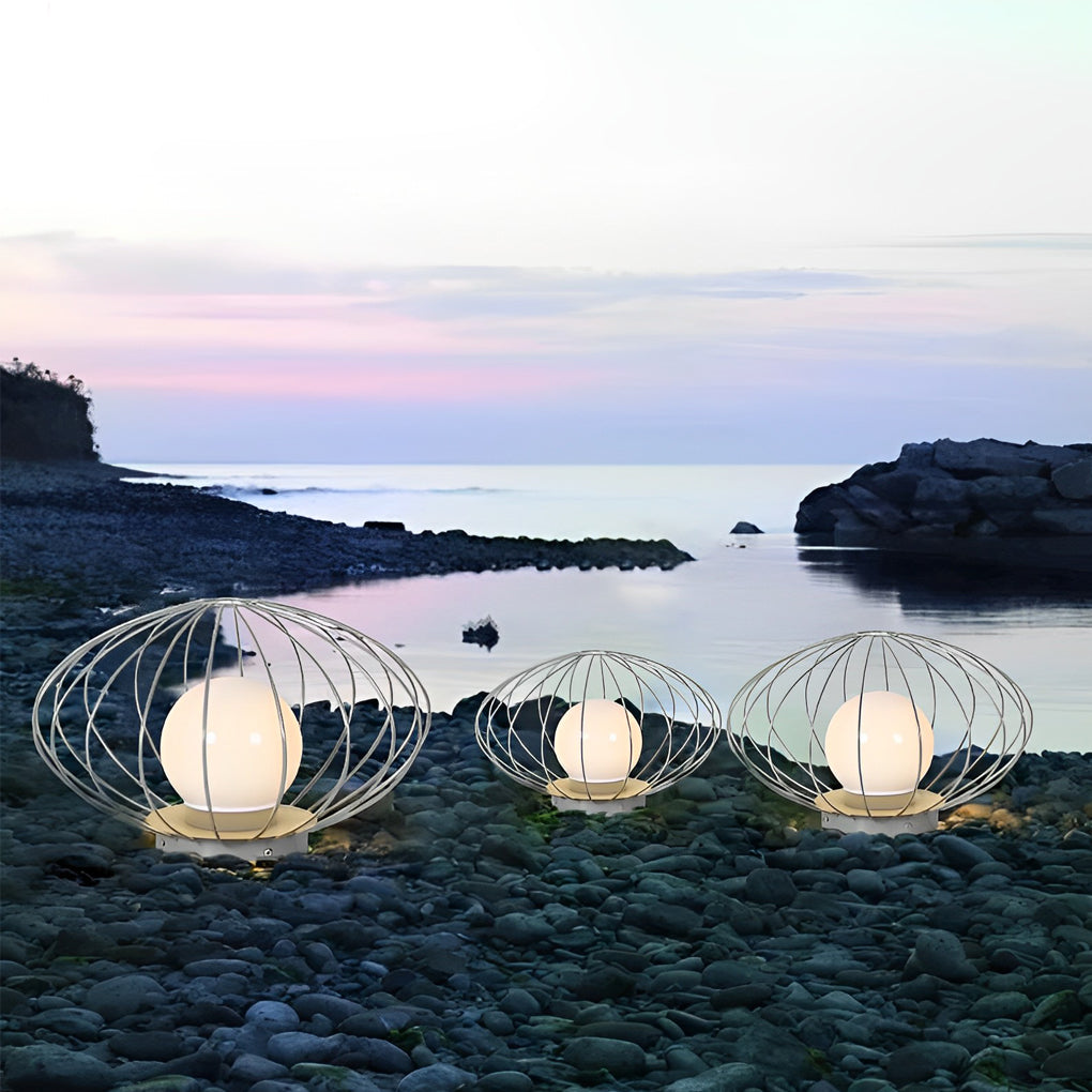 Mushroom Cage Modern LED Outdoor Lawn Lamp