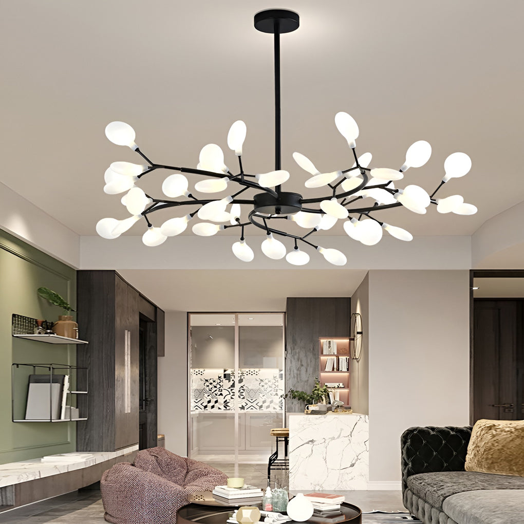 Branch Design Modern Chandelier with Acrylic Shades