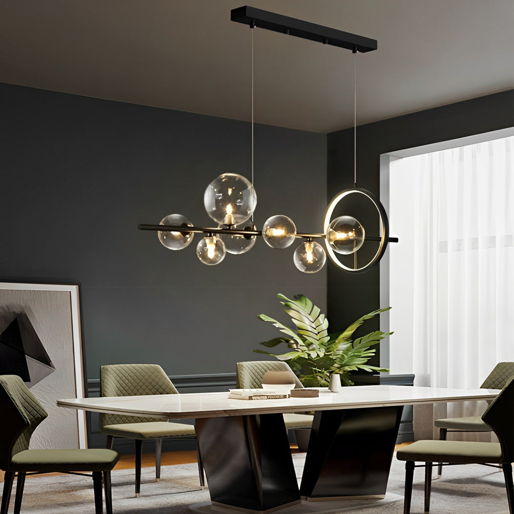 Modern Glass Bubble Chandelier – Black Nordic Pendant Light