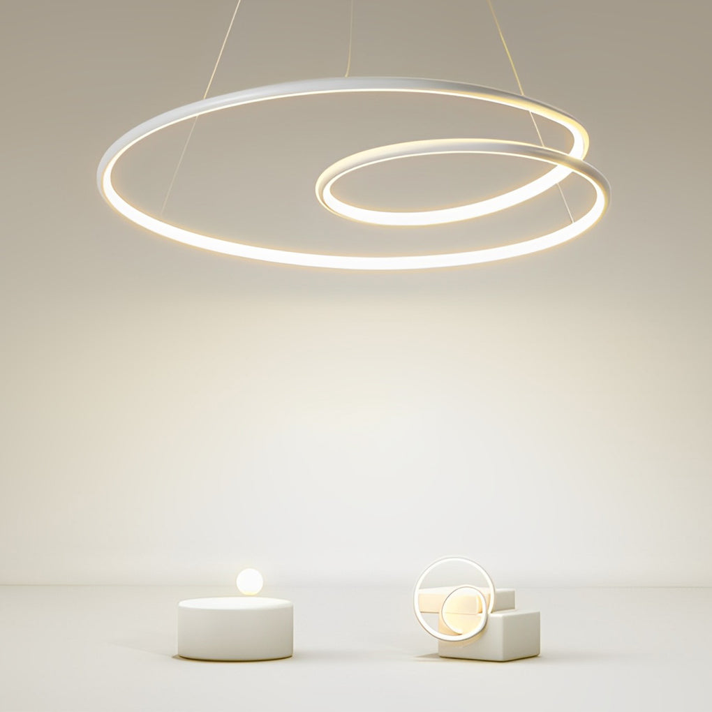 Modern Circular LED Pendant Light with Stepless Dimming