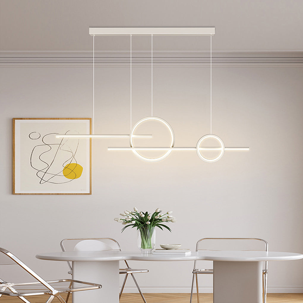 Modern Circular LED Pendant Light with Stepless Dimming