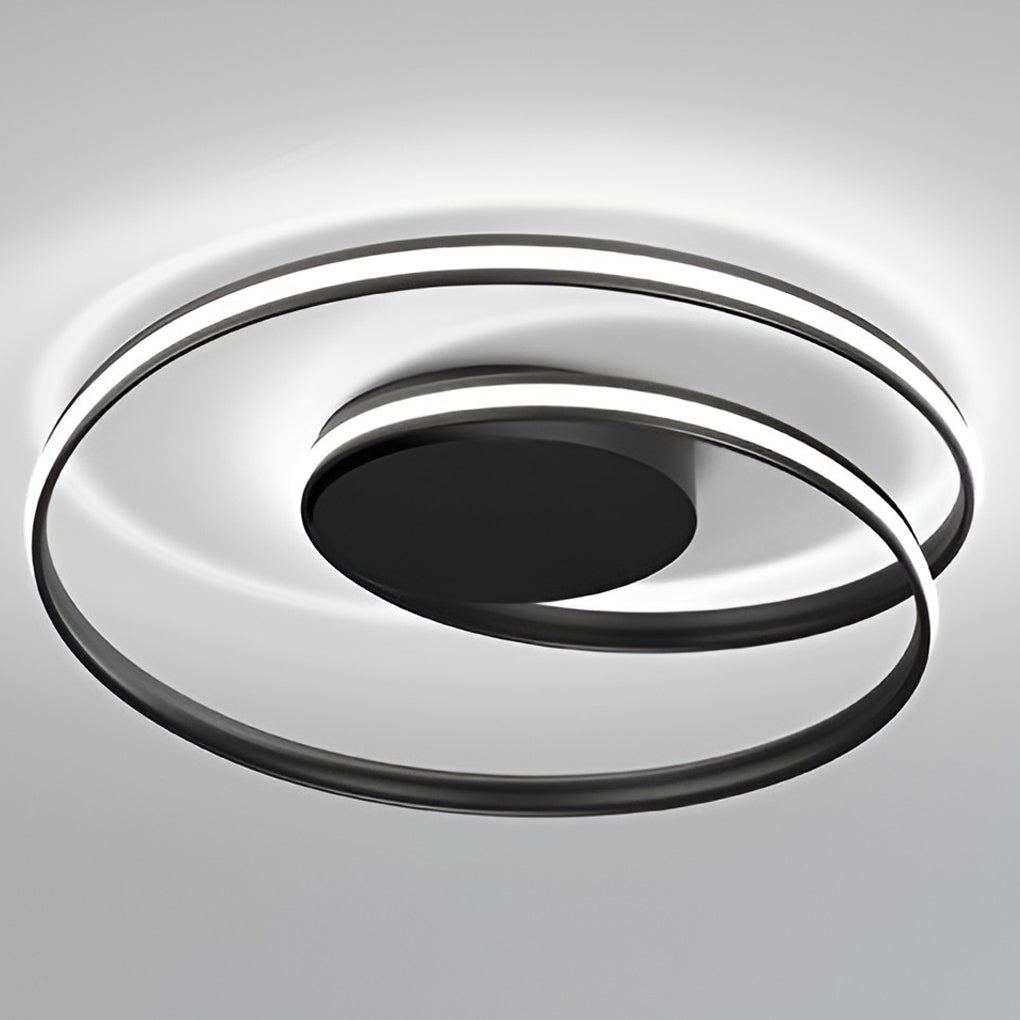 Modern Circular LED Flush Mount Ceiling Light with Dimming