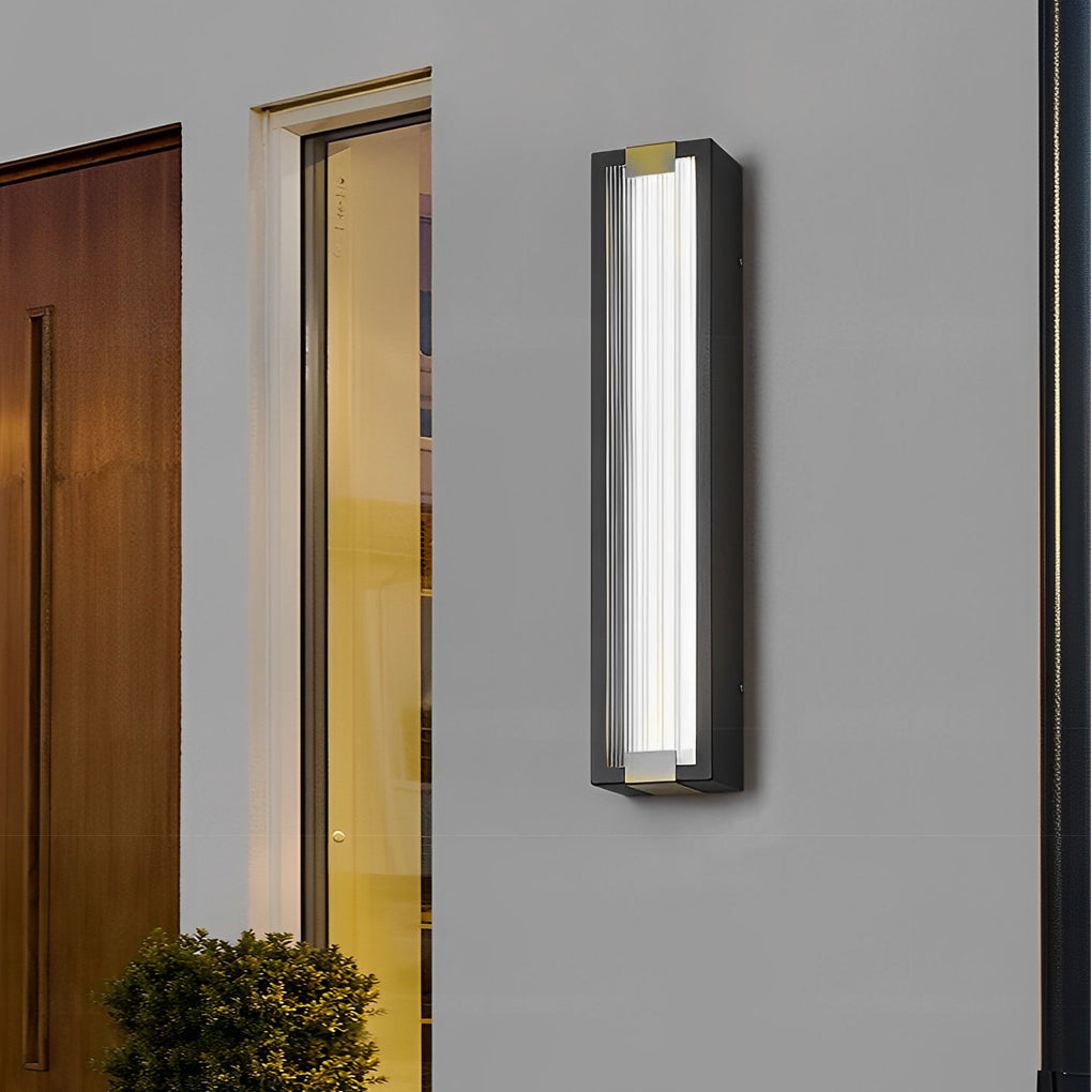 Modern Black LED Outdoor Wall Light Waterproof Stainless Steel