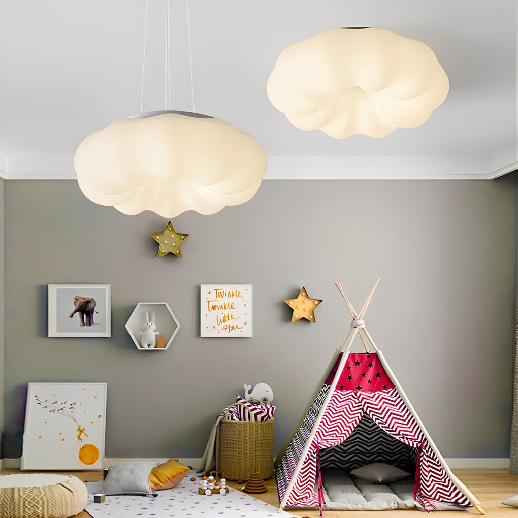Pumpkin Shape LED Ceiling Light with Stepless Dimming - White