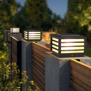 Solar LED Fence Cap Post Light - Modern Outdoor Post Lighting