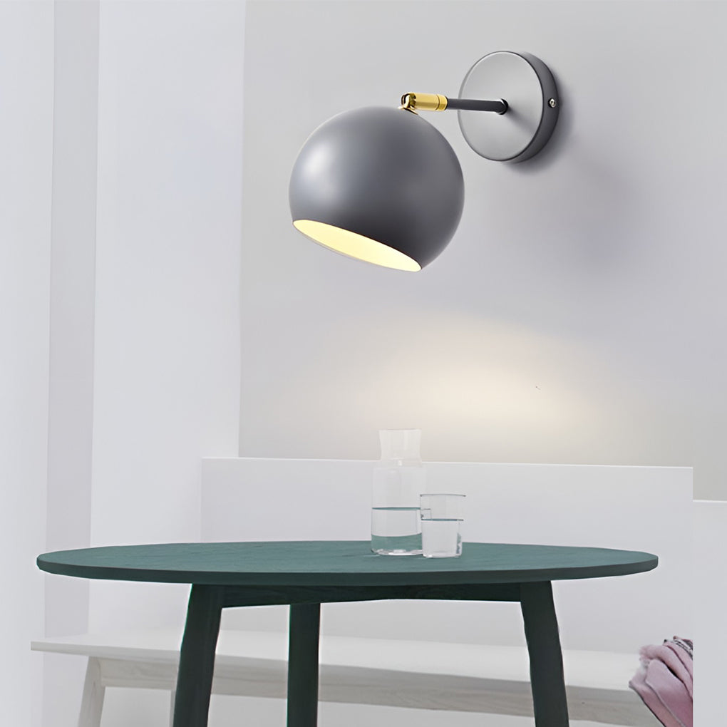 Adjustable Hemispherical Wall Sconce - Modern Nordic Metal Lamp