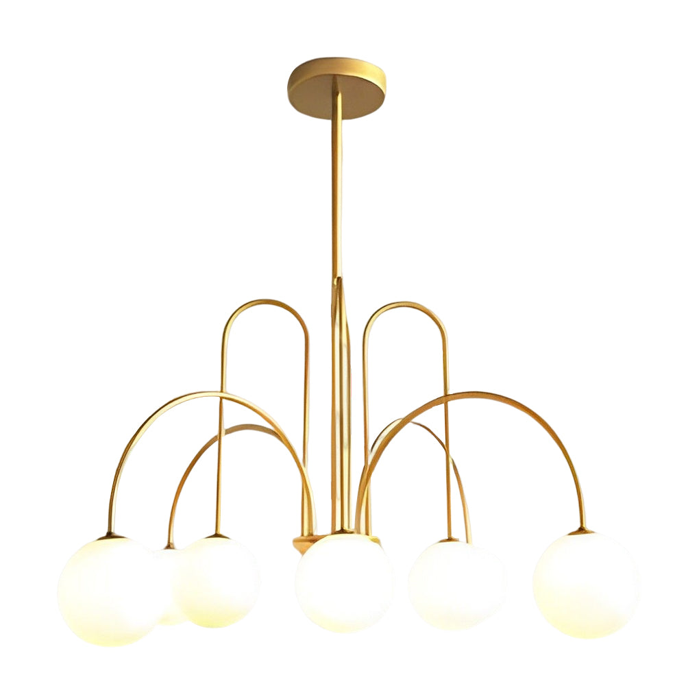 Modern Glass Iron Chandelier 6/8 Lights Nordic Design Ceiling Light