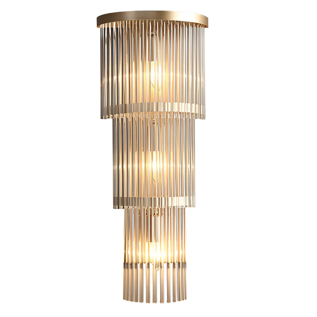 Crystal Wall Sconce with Warm Light – Gold Hardware Finish