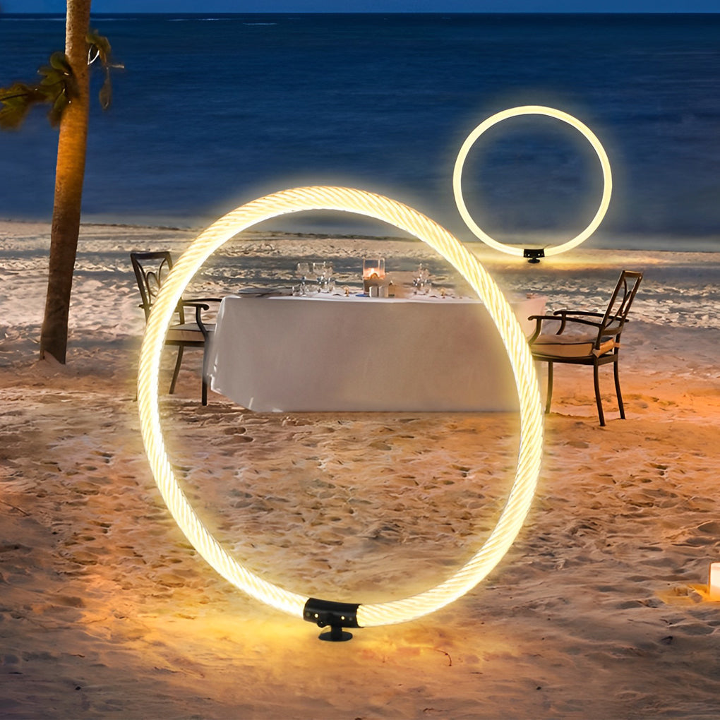 Ring LED Landscape Lamp Modern Waterproof Outdoor Lighting