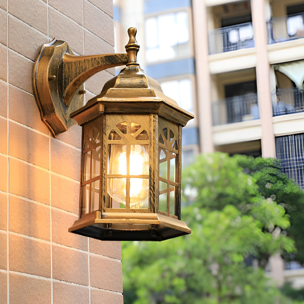 Modern Aluminum Glass Outdoor Wall Light - Waterproof LED Sconce