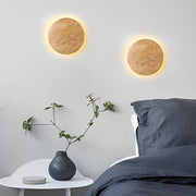 Modern Oak Wood LED Wall Sconce – Round & Oval Design