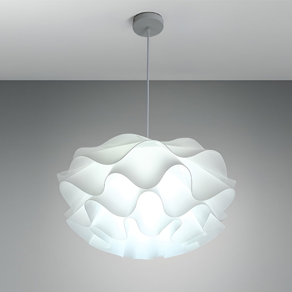 Flower Shaped Three-Step Dimming LED Pendant Light - White