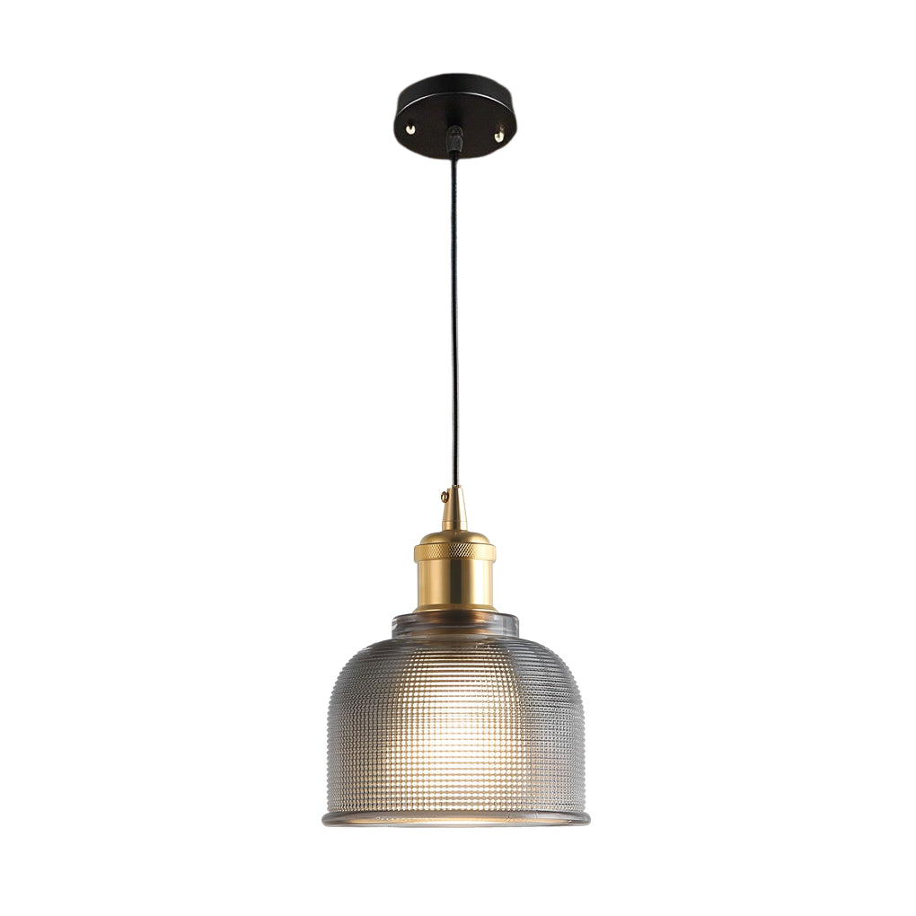 Electroplated Glass Bowl Pendant Light Modern Dining Lamp