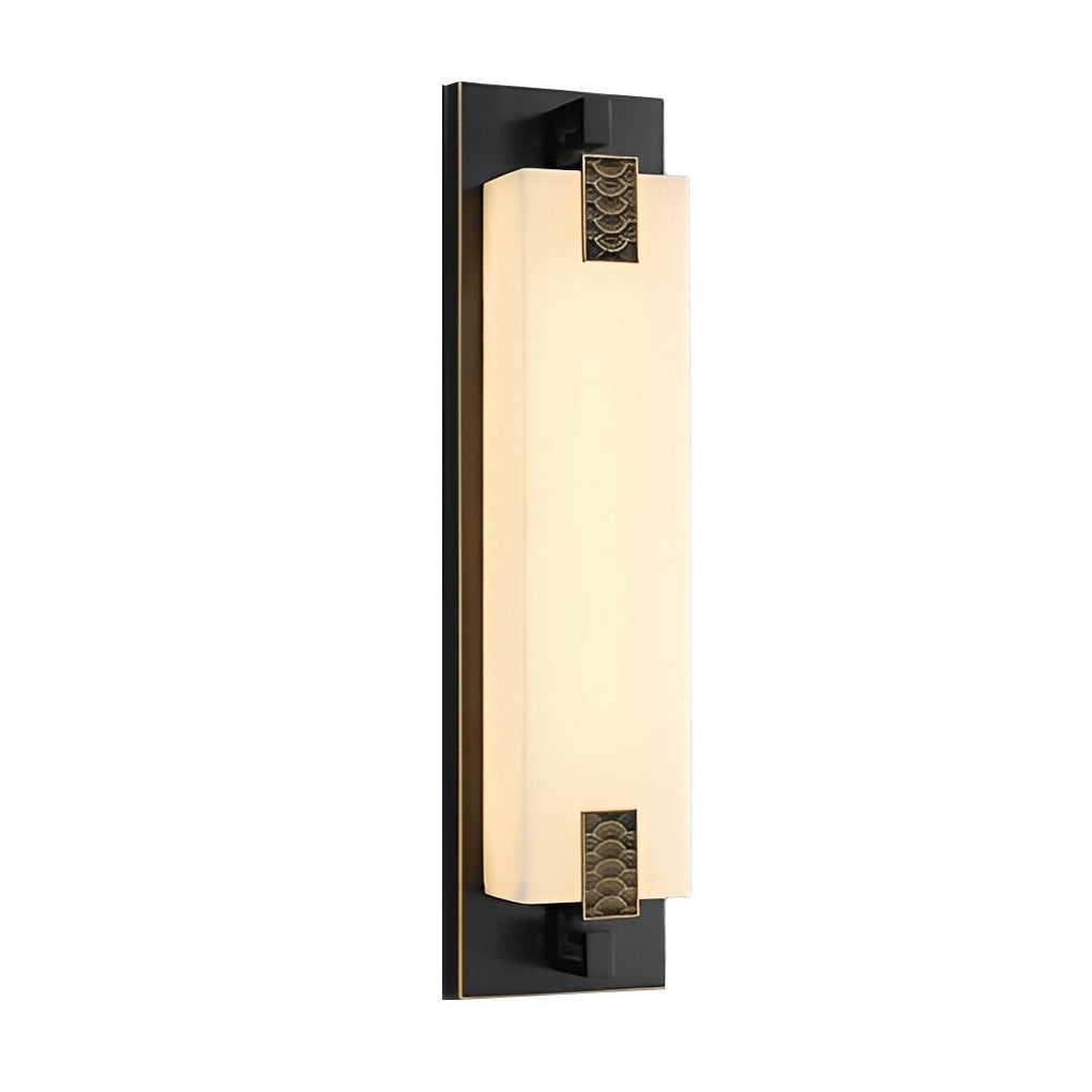 Outdoor Waterproof LED Wall Light with Marble Shade